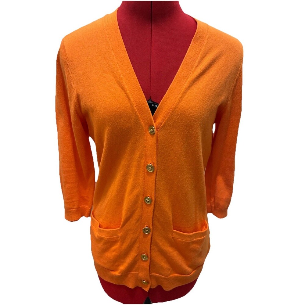 Lauren Ralph Lauren Women’s Orange Cardigan Size Petite Medium